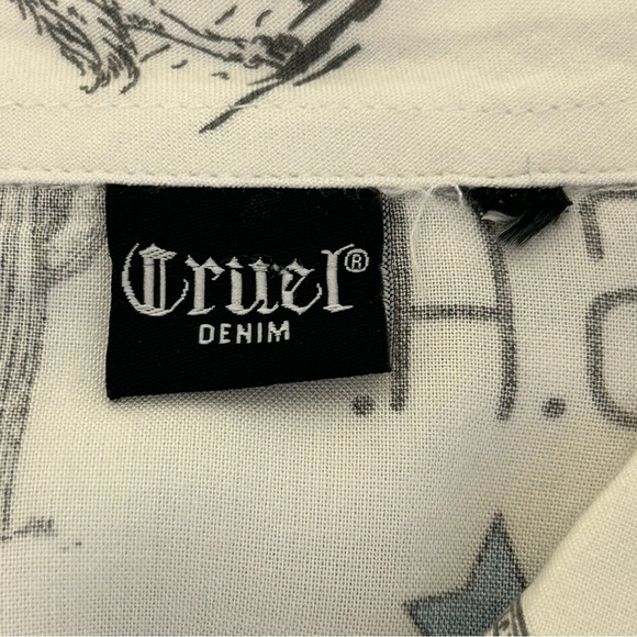 Cruel Shirt Women Medium *no Tag* Bull Western Cowgirl Horse America USA FLAG - Picture 3 of 15